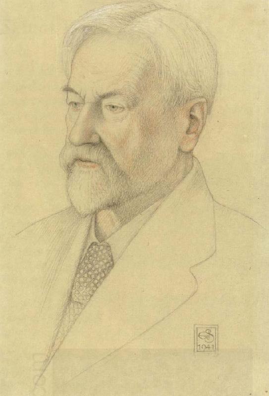 Joseph E.Southall Study for Portrait of Henry W Nevinson LLD.LittD
